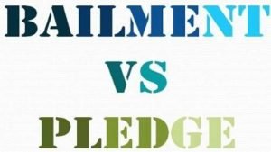 Difference between Bailment and Pledge