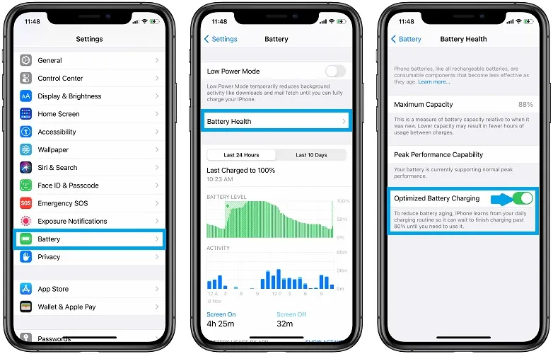 What is Optimized Night Charging on an iPhone?